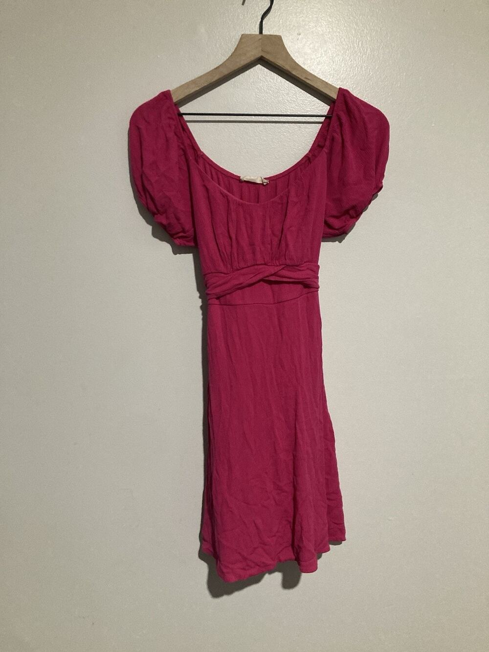 Altar'd State Delilah Crossover Mini Dress Women's Size Medium Pink